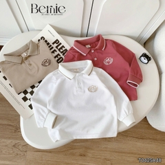 Áo thun áo polo tay dài thêu phù hiệu sắc nét cho bé trai 1 đến 7 tuổi BERNIE T0425A48