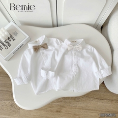 Set bộ vest gi lê bé trai 4 chi tiết áo sơ mi tay dài màu trắng phối gi le rời và quần dài kèm nơ cổ 1 đến 7 tuổi BERNIE H1123B014 - T525