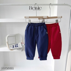 Set bộ thể thao tay dài cho bé trai tay áo phối màu họa tiết in chữ và số kèm quần dài size 9 tới 27kg BERNIE H0725B21