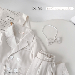 Set bộ vest dài tay 3 chi tiết Vest quần nơ cho bé trai phong cách hàn quốc đi tiệc đi chơi 1 đến 7 tuổi BERNIE T1123B015