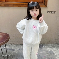 Set bộ dài nỉ bông họa tiết sinh nhật dễ thương cho bé gái từ 9kg tới 25kg BERNIE KIDS 0824B25
