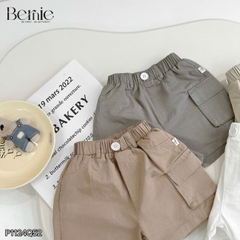 Quần short quần kaki túi hộp 1 bên cho bé trai phong cách hàn quốc đi chơi đi học size 9 tới 28kg  BERNIE P1124Q52