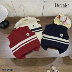 Áo gile len unisex bé trai bé gái 3 màu phối gấu phong cách hàn quốc cho bé trai 1 đến 7 tuổi BERNIE T1025A15