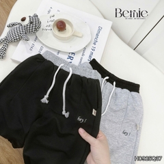  Quần dài quần da cá lưng thun phối màu bo chun họa tiết thêu chữ Hey cho bé trai bé gái size 9 tới 28kg BERNIE H0925Q37
