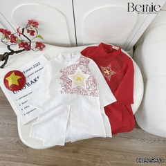 Áo dài cách tân áo dài Tết bé trai Tinh hoa Việt kèm quần kaki dài size 9 đến 25kg BERNIE H0925B13