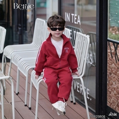 Set bộ thể thao khóa kéo cổ đứng kèm quần bo chun Athletic cho bé trai bé gái size 1 đến 7 tuổi BERNIE T0825B08