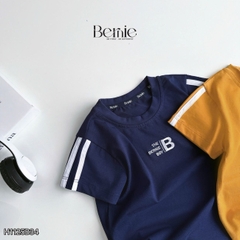 Set bộ thể thao cotton áo tay ngắn thêu Bernie Boy kèm quần short cho bé trai bé gái size 1 đến 7 tuổi H1125B34
