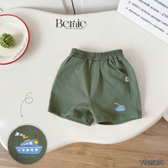 Set bộ tay ngắn thun cotton họa tiết Travel vui tươi kèm quần short cho bé trai size 9 tới 28kg BERNIE T1025B70