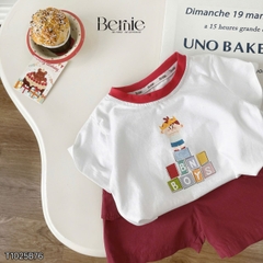 Set bộ bé trai tay ngắn họa tiết Roblox nghộ nghĩnh kèm quần short kaki size 9 tới 28kg BERNIE T1025B76