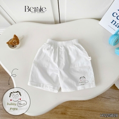 Set bộ sơ mi bé trai đi chơi đi biển áo tay ngắn họa tiết Papa Cat kèm quần short 11 tới 28kg BERNIE H1225B28