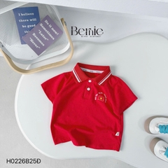 Set bộ polo Lá cờ Độc lập Việt Nam áo polo đỏ kèm quần short cho bé trai size 9 tới 25kg BERNIE H0226B25Đ