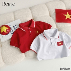 Áo thun polo Lá cờ đỏ sao vàng em bé Việt Nam tay ngắn unisex bé trai bé gái 9-28kg BERNIE H0725A41
