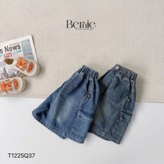  Quần short quần jean denim túi hộp cho bé trai đi chơi đi học size 11kg tới 28kg BERNIE KIDS T1225Q37