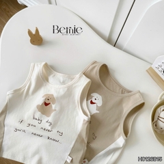 Set đồ ba lỗ bé trai Cún nhỏ tinh nghịch phong cách hàn quốc kèm quần size 9 tới 25kg BERNIE H0126B15