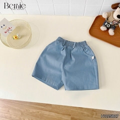  Set bộ tay ngắn áo sơ mi kẻ The Sea cho bé trai kèm quần short kaki denim size 11 đến 28kg BERNIE H1225B27