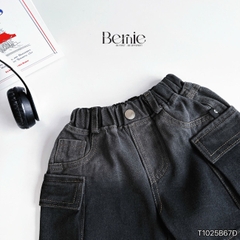 Set bộ tay ngắn áo thun Dino kèm quần short túi hộp Boss cho bé trai đi chơi đi học size 9kg tới 28kg BERNIE KIDS T1025B67Đ
