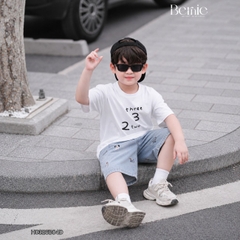  Quần short quần jean thêu Cún dễ thương cho bé trai đi chơi đi học size 11kg tới 28kg BERNIE KIDS T0326Q15