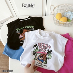 Set bộ unisex cho bé trai bé gái áo thun tanktop Style kèm quần short đi chơi đi biển size 1 tới 7 tuổi BERNIE H0326B36