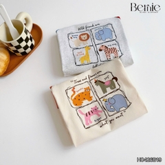 Set bộ dài tay cho bé trai áo thun raplang phối màu họa tiết Puppy kèm quần dài size 9 tới 26kg BERNIE H0426B19