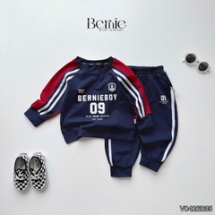 Set bộ dài tay áo thun raplang phối màu họa tiết Bernieboys kèm quần dài cho bé trai size 9 tới 26kg BERNIE V0426B35