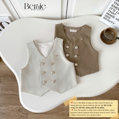 Set bộ vest gile Hoàng gia cho bé trai áo sơ mi tay ngắn phối gile kèm quần và cà vạt 1 đến 7 tuổi BERNIE T0126B06Đ 
