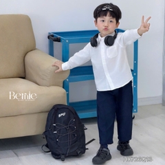 Quần dài quần âu mí gân nổi màu xanh than cho bé trai phong cách thanh lịch size 9kg tới 25kg  BERNIE H0726Q13