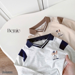 Set bộ dài tay áo polo cổ dệt Bernie Warm Light phối quần dài cho bé trai size 11 tới 28kg BERNIE T0426B11