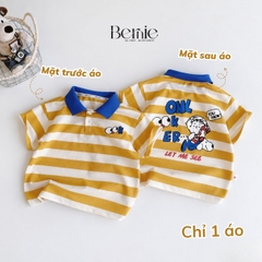 Áo thun áo polo tay ngắn họa tiết kẻ ngang sắc màu Ok cho bé trai size 9kg đến 25kg BERNIE H0226B37A