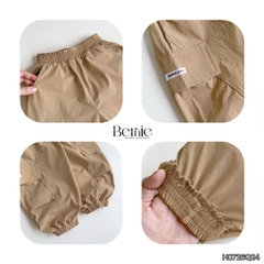 Quần dài quần gió mềm phối can nắp túi bo gấu cho bé trai bé gái size 9 tới 28kg BERNIE H0726Q24
