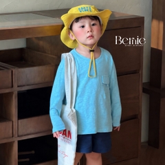 Mũ tai bèo có dây rút và nút bấm unisex cho bé trai bé gái đi chơi đi biển chụp hình xinh yêu 1 đến 4 tuổi BERNIE HL349