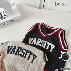 Áo gile len vặn thừng phong cách hàn quốc Varsity cho bé trai size 9 tới 25kg BERNIE H0726A18