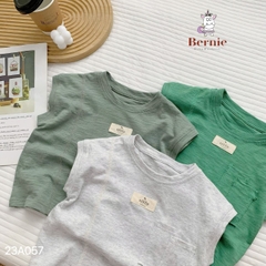 Áo thun tanktop ba lỗ sát nách cotton xược túi xòa cho bé trai 1 đến 7 tuổi BERNIE 23A057