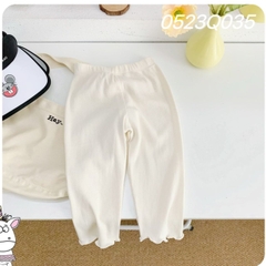 Quần legging dài màu trơn cho bé gái thun tăm mềm mại co giãn1 đến 7 tuổi BERNIE
