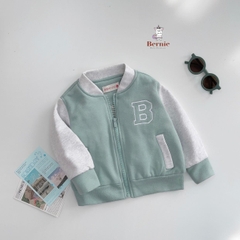 Áo khoác áo hoodie bomber unisex bé trai bé gái nỉ bông mềm mại BERNIE cho bé 9 đến 25kg