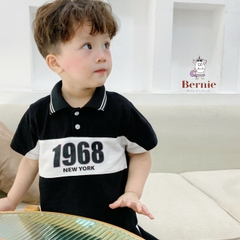 Đồ bộ ngắn tay cho bé trai áo thun polo cổ đức 1968 và quần short 1 đến 7 tuổi BERNIE Kids 0823B016