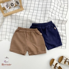 Set thun ba lỗ đũi cho bé trai cổ tàu sát nách phối túi hàn quốc kết hợp quần ngắn cho bé từ size 1 đến 7 tuổi BERNIE 0224B17