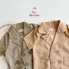 Áo khoác vest blazer cho bé trai bé gái phong cách hàn quốc lót 2 lớp BERNIE cho bé từ 9 đến 25kg