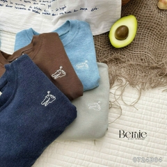 Set bộ thun  bozip dài tay thêu ngực cho bé trai phong cách hàn quốc size 1 đến 7 tuổi BERNIE 0724B04