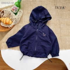 Áo khoác gió có mũ họa tiết nhiều màu unisex cho bé trai bé gái size 1 đến 7 tuổi BERNIE 24A017