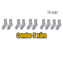 Tất logo chữ trơn bernie HL