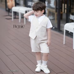 Set bộ set Vest gile công tử 3 chi tiết phong cách hàn quốc cho bé trai 1 đến 7 tuổi BERNIE H1224B23