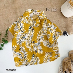 Set áo thun trắng quần đi biển cho bé gái bé trai đi biển họa tiết nổi bật bộ quần áo đi chơi sành điệu 1 đến 7 tuổi BERNIE