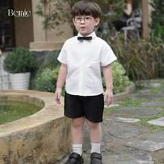 Set sơ mi bé trai công tử có nơ mặc thôi nôi sinh nhật sự kiện 1 đến 7 tuổi BERNIE H0525B34
