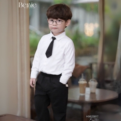 Set bộ sơ mi dài tay áo sơ mi kèm quần kaki dài phối cà vạt cho bé trai Classic Boy 9 đến 28kg BERNIE H0625B17