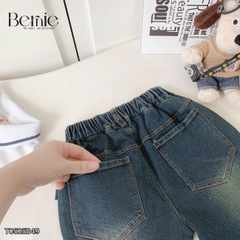 Set bộ polo tay dài chất polo cá sấu họa tiết huy hiệu cho bé trai size 1 đến 7 tuổi BERNIE 0724B34