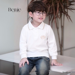 Áo thun áo polo tay dài thêu phù hiệu sắc nét cho bé trai 1 đến 7 tuổi BERNIE T0425A48