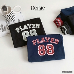 Set bộ dài thể thao chất thun cotton họa tiết hình in Player 88 kèm quần dài cho bé trai size 1 đến 7 tuổi BERNIE T0325B33