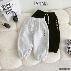 Quần dài jogger nỉ bông in chữ Bernie cho bé trai phong cách sành điệu 1 đến 7 tuổi BERNIE 0724Q28
