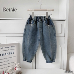 Quần jean dài quần denim can thân trước cho bé trai phong cách sành điệu size 11 tới 28kg BERNIE 25Q004