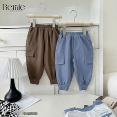 Set bộ tay dài cho bé trai tay áo phối màu họa tiết thêu BERNIE kèm quần dài 1 đến 7 tuổi H0425B58